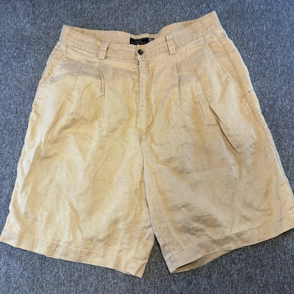 GAP Other - Vintage Gap 100% Linen‎ Shorts Men's Sz 35 Blend Easy Fit Academia Heritage